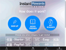 Tablet Screenshot of instantreward.com